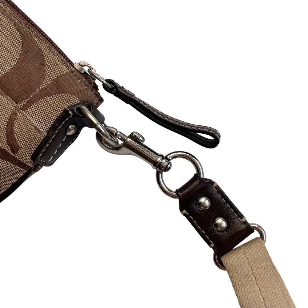 Coach Signature Monogram Canvas Crossbody Bag